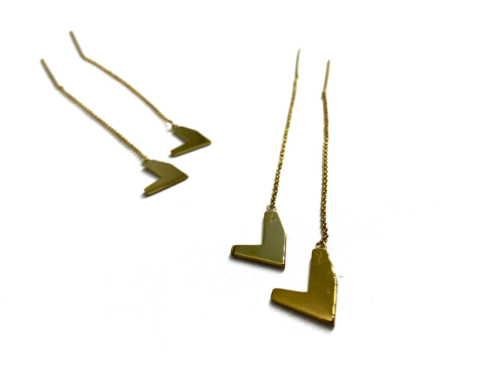 Gold-Plated Hearts Earings