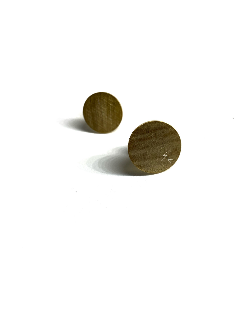 Gold-Plated Round Brooch