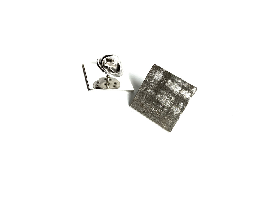Silver Square Brooch