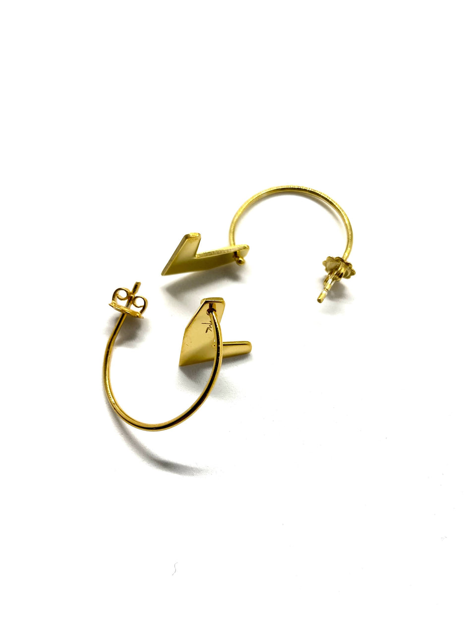 Gold-Plated Circle Earrings